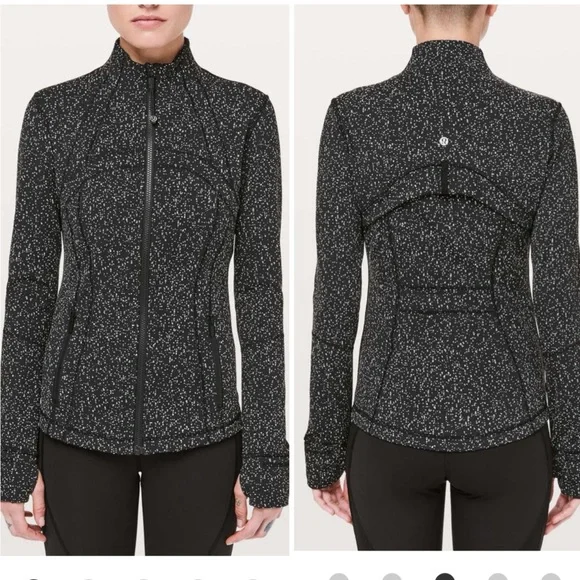 Lululemon define jacket black white dot 6